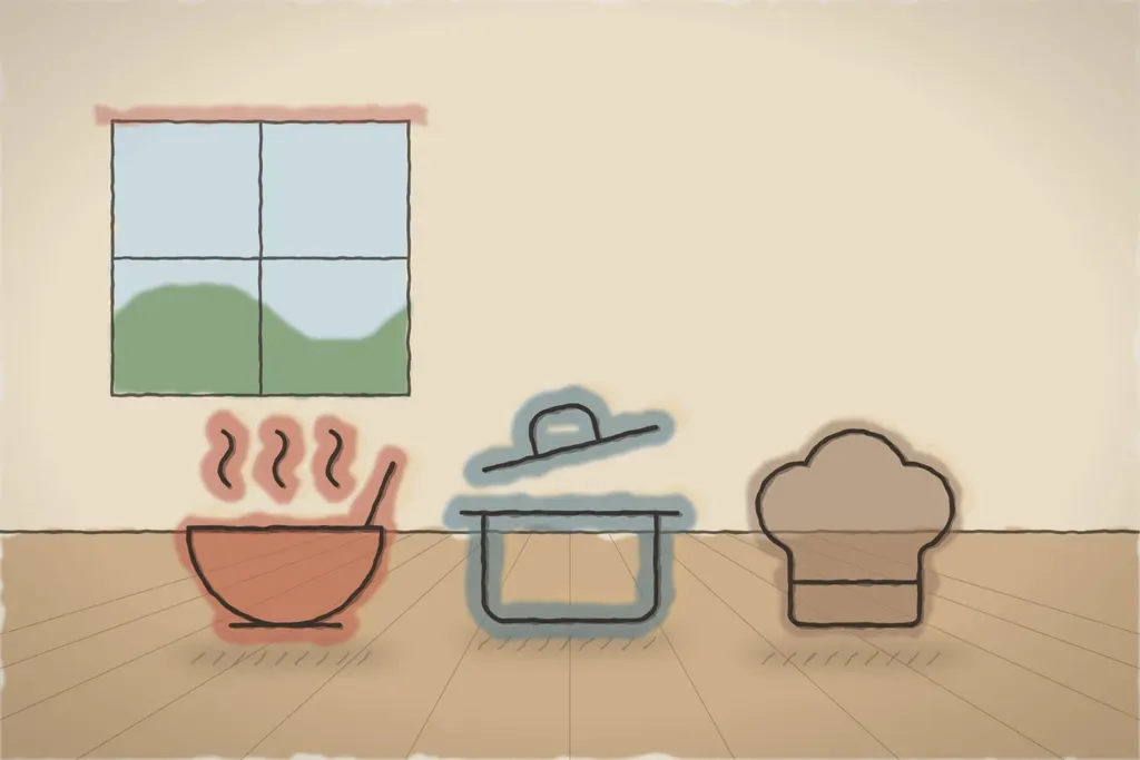 Restaurantul motelului, cu ciorbă la ceaun (ilustrație)